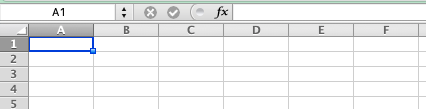 Фрагмент пустой книги Excel